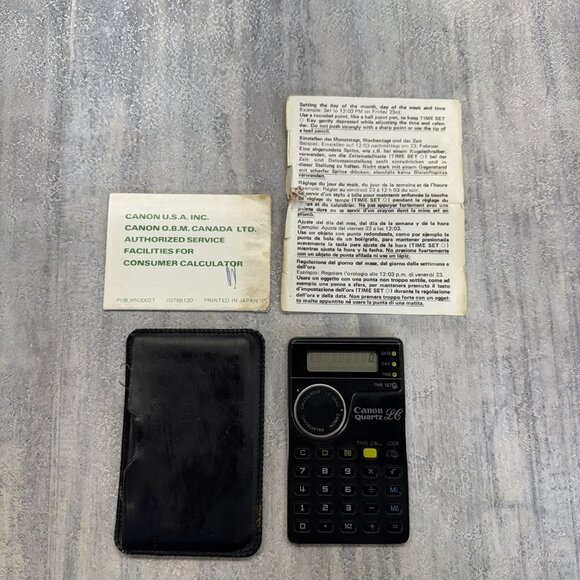 CANON Palmtronic LC-6T Pocket Calculator Quartz LCD Japan RARE Working - Picture 1 of 13